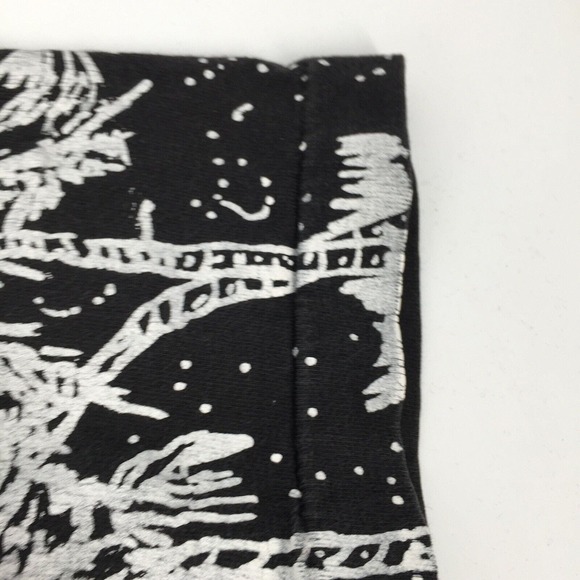 Vintage 1990s Laguna AOP Tropical Single Stitch T-Shirt Large Black White L - Picture 3 of 8